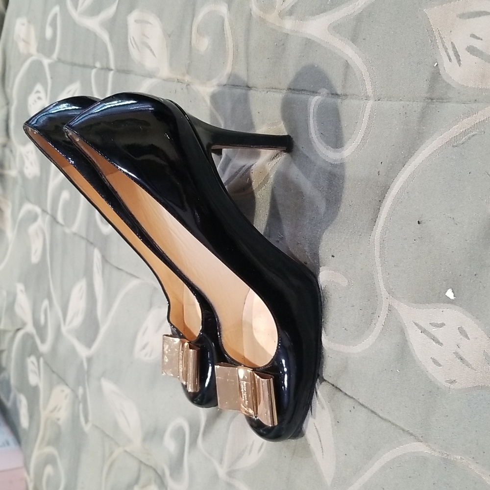 Kate spade black heel women shoes, size 8 B